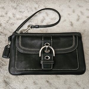 Coach leather vintage wristlet